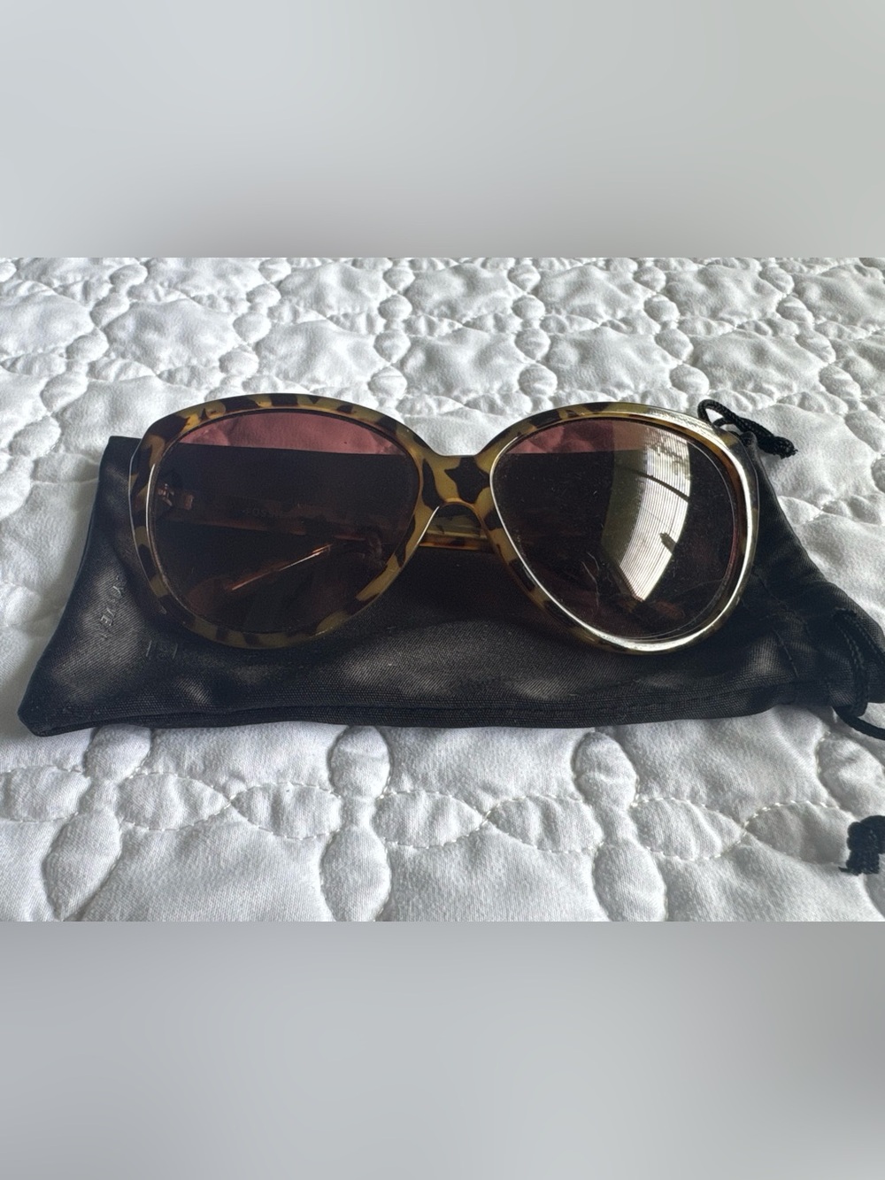 Fossil Women's Cateye Tortoise Sunglasses